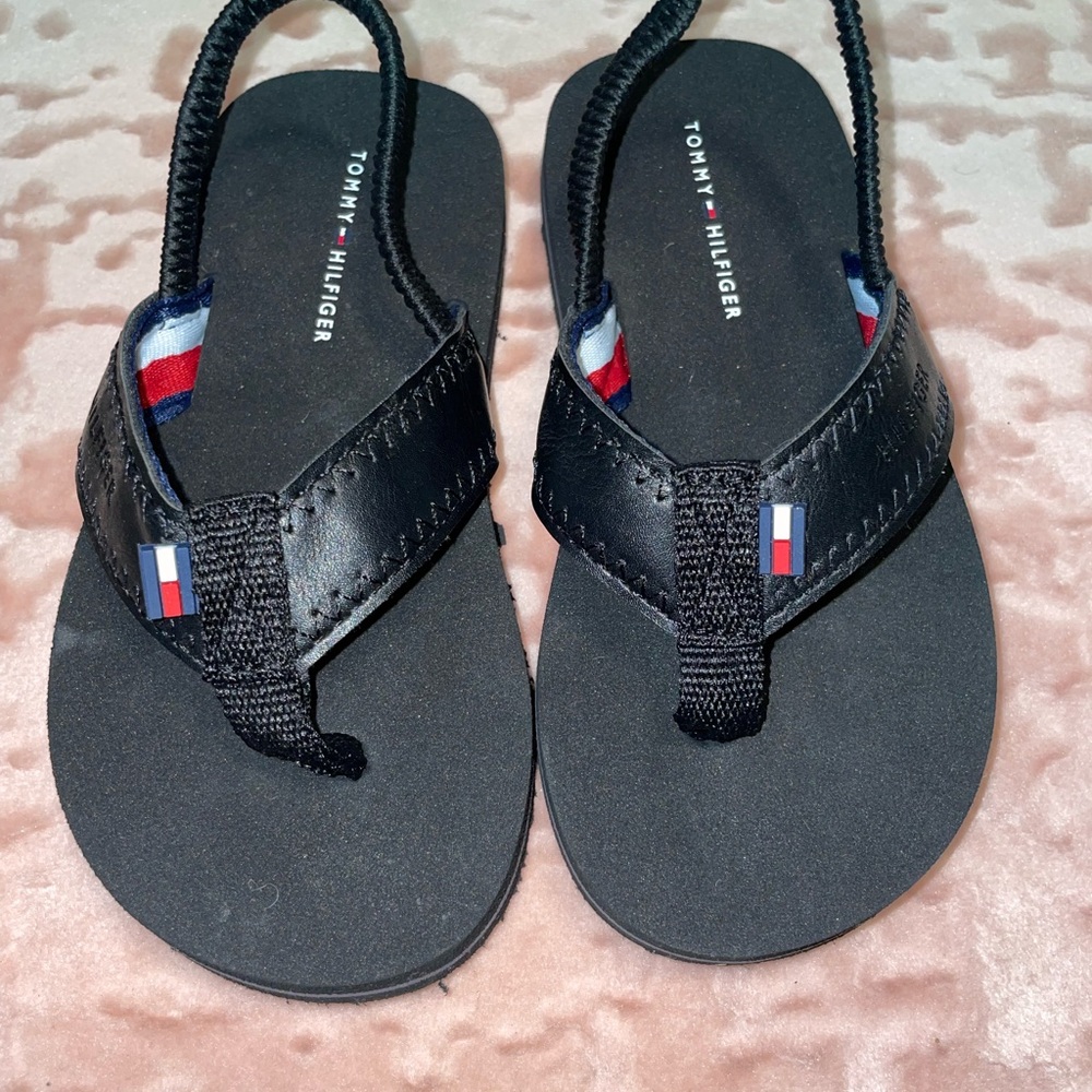 Tommy Hilfiger Black Flip Flops